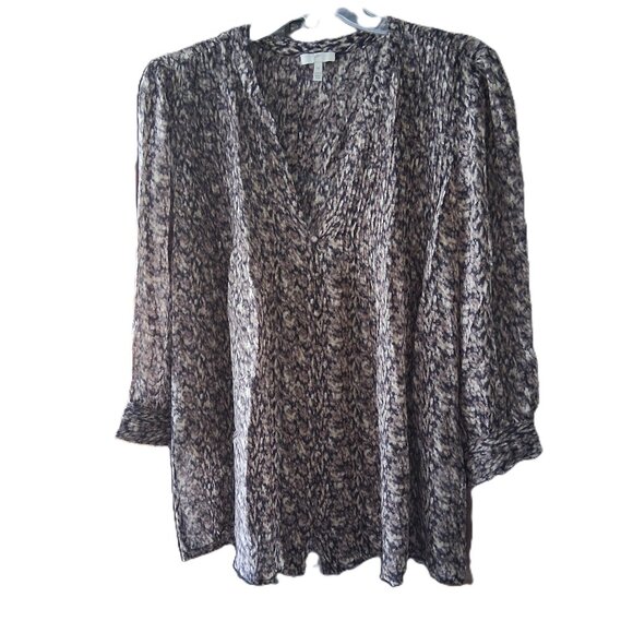 Joie Tops - Joie Semi Sheer Silk Abstract Print Blouse Top sz M